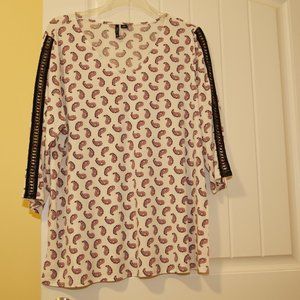 New Directions V-Neck Long Sleeve Tunic 1X